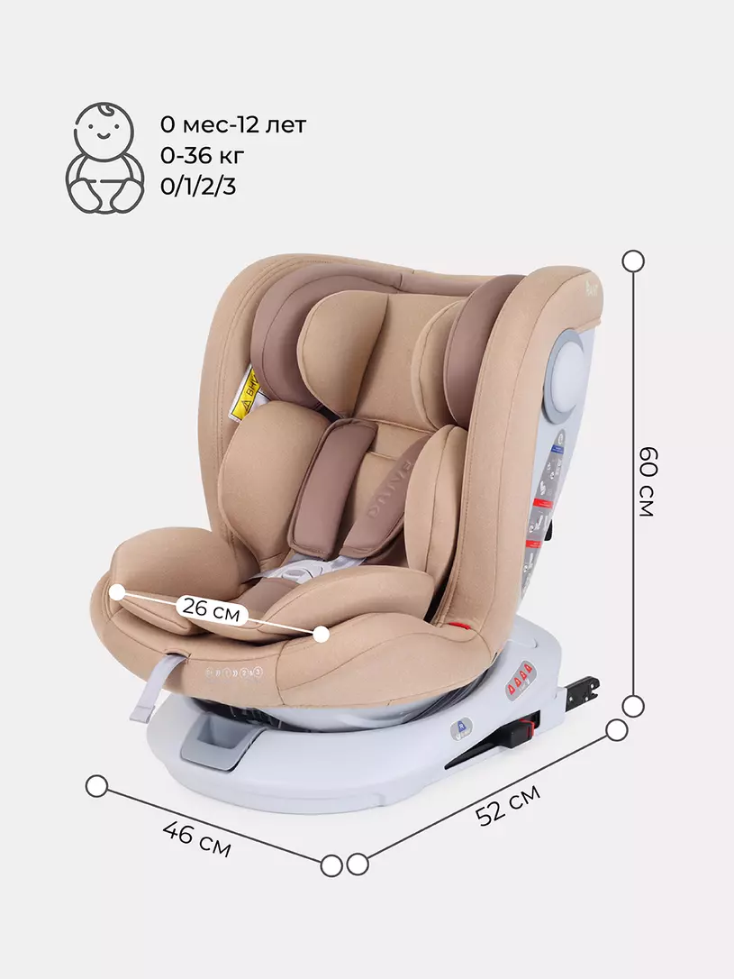 Автокресло Rant Drive Active line 0/1/2/3 (0-36 кг) Beige