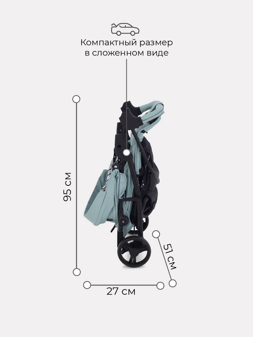 Коляска прогулочная Mowbaby Cross mint