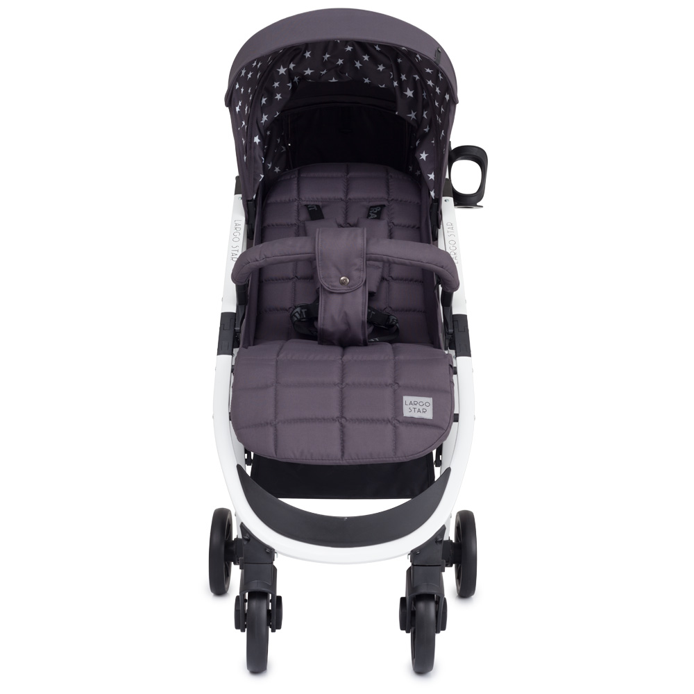 Коляска прогулочная Rant Largo Star Moon Grey. Цвет: Темно-серый