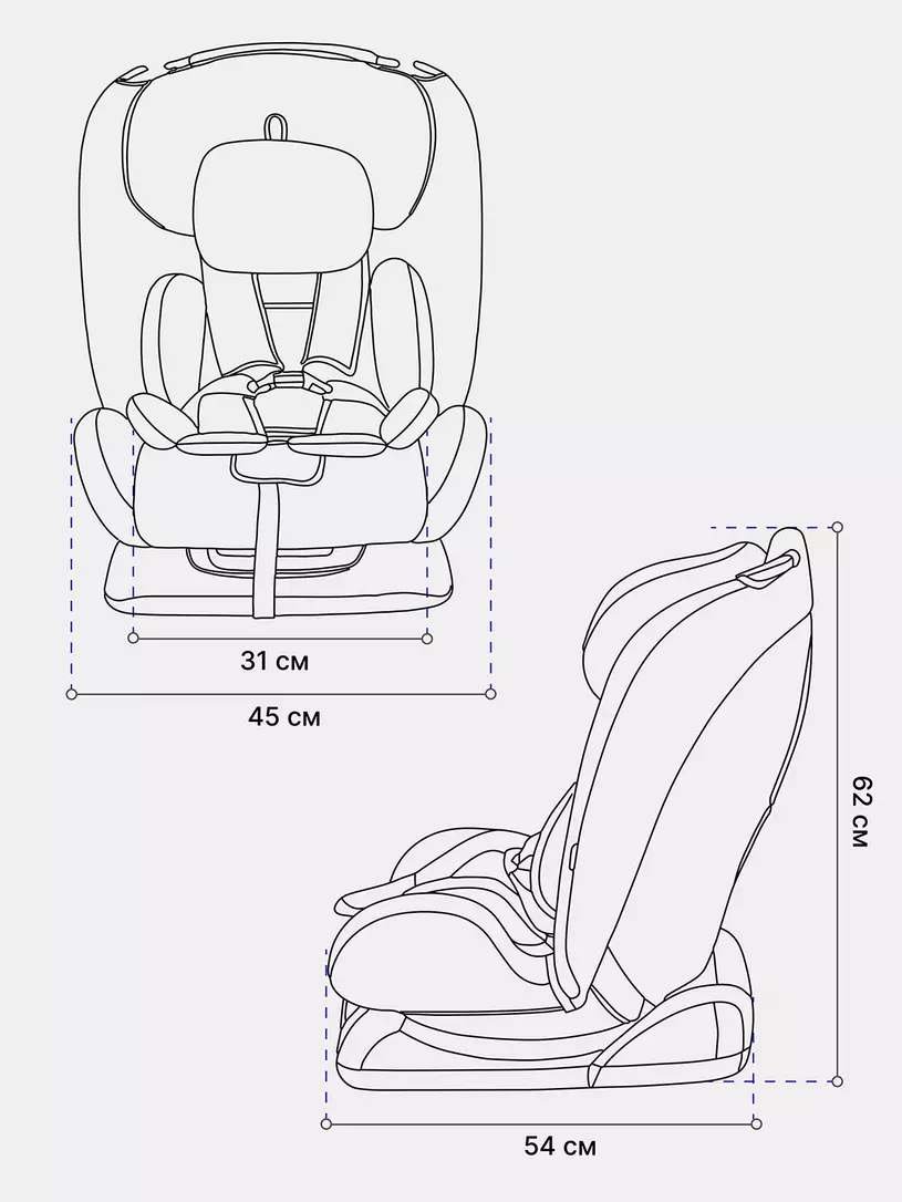 Автокресло Rant Basic Unity 0/1/2/3 (0-36 кг) Grey