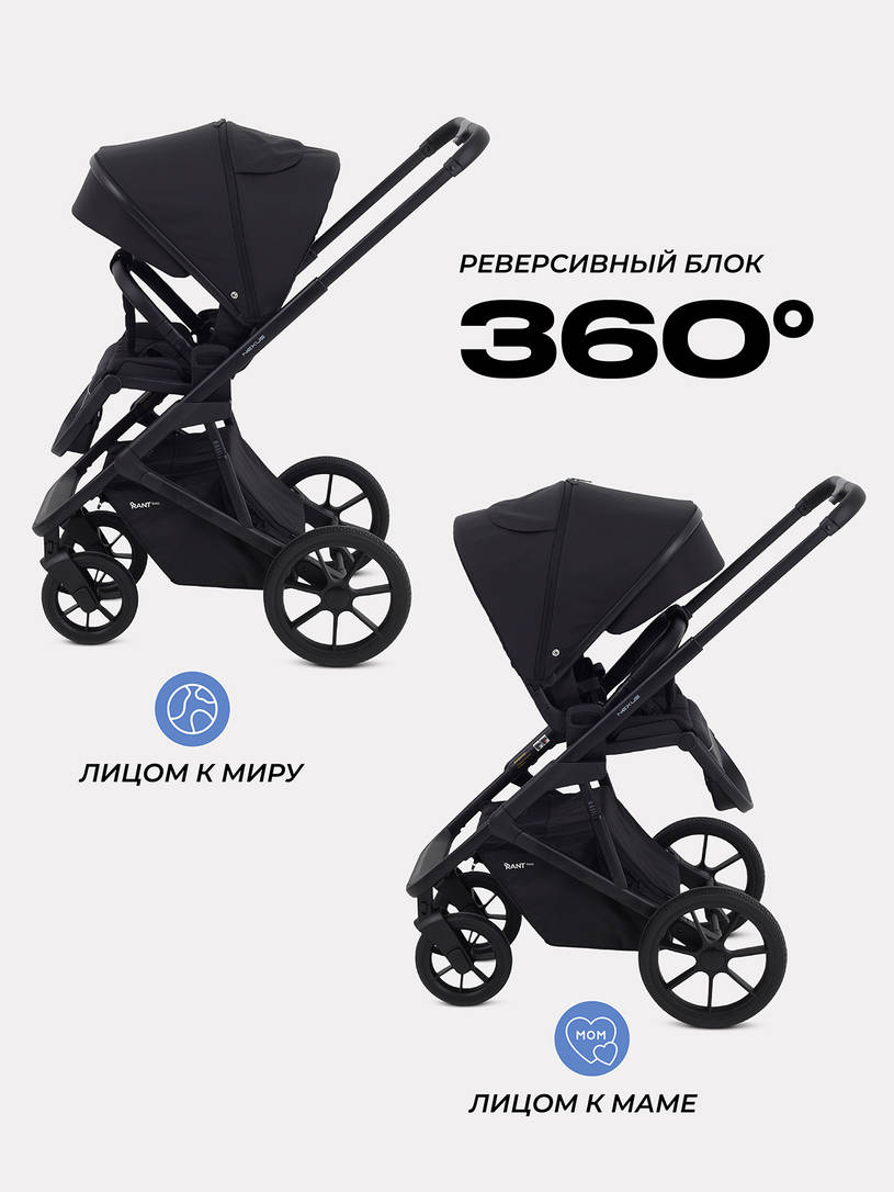 Коляска 2 в 1 Rant Basic Nexus 2025 Midnight Black