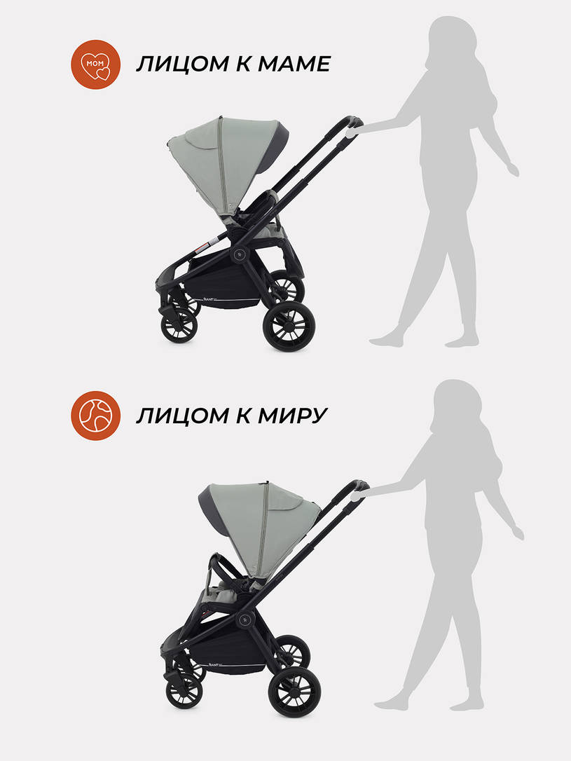 Коляска 2 в 1 Rant Basic Energy Green 2024