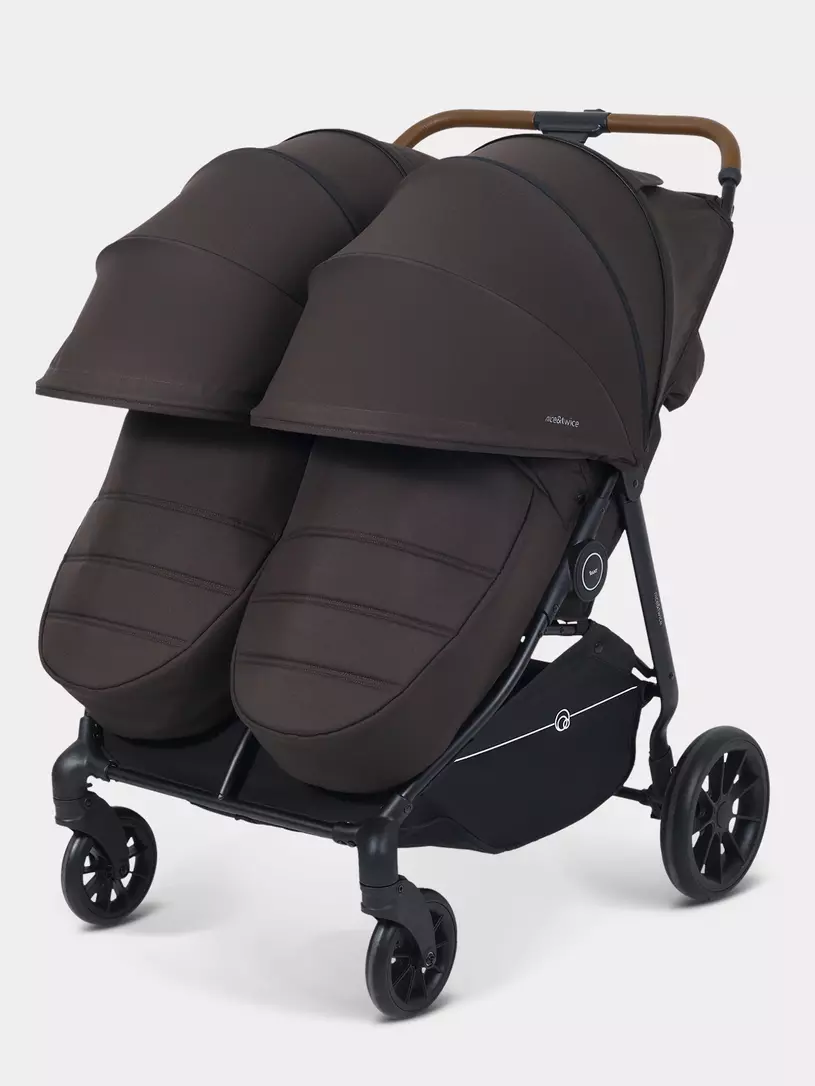 Коляска прогулочная для двойни Rant Twinny Chocolate 2025