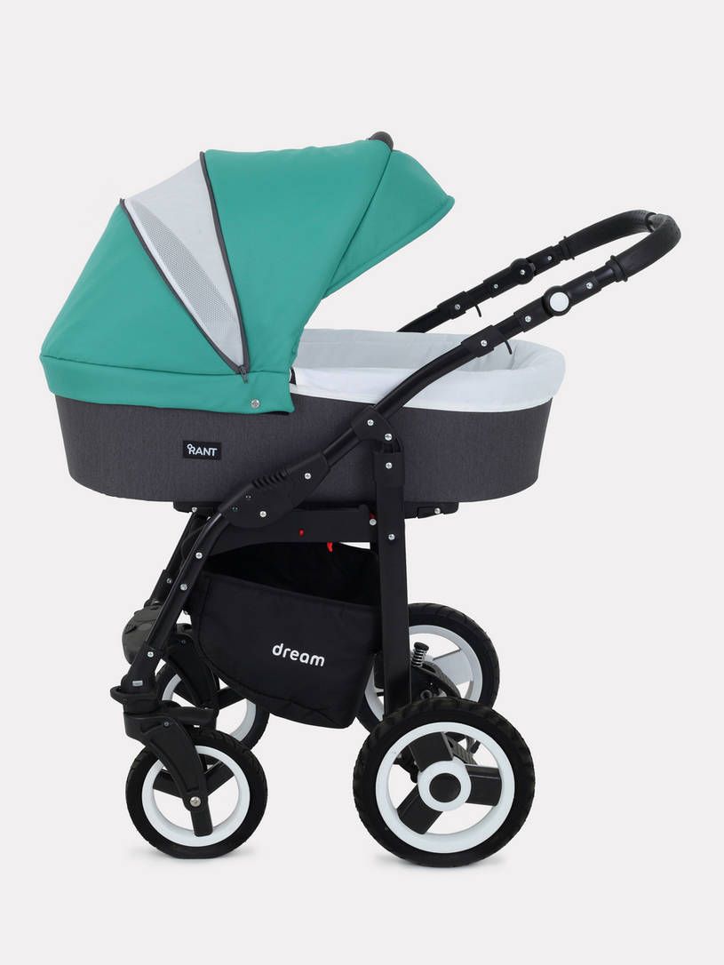 Коляска 2 в 1 Rant Dream 08 серый-темно-зеленый