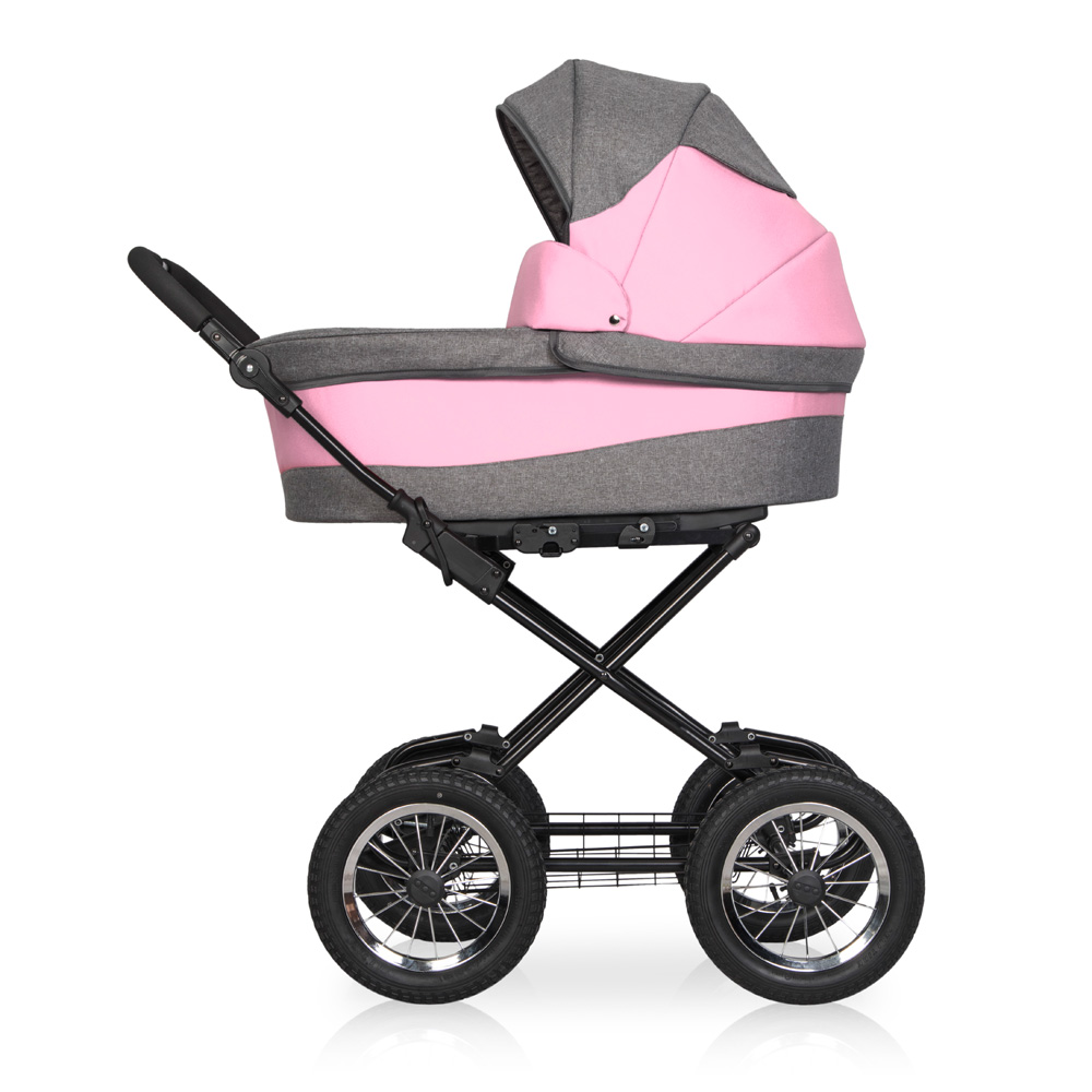 Коляска 2 в 1 Riko Basic Mario Classic 02 серый-розовый