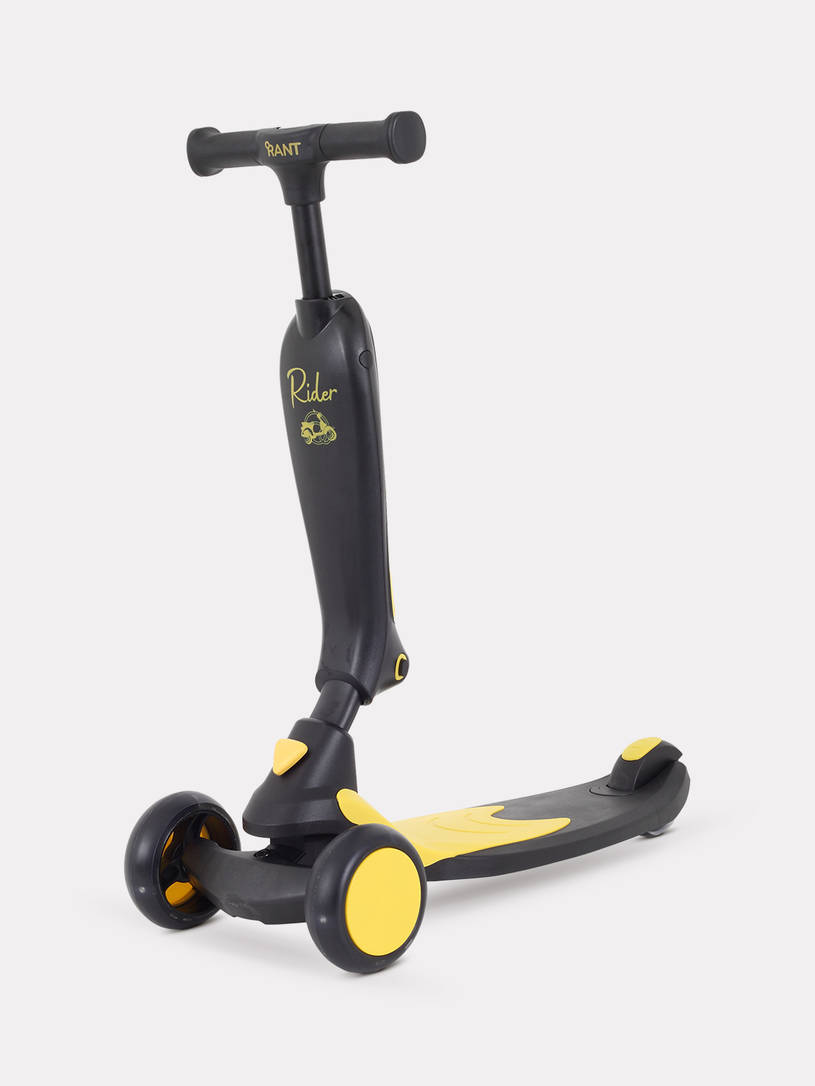 Cамокат 3-х колесный Rant Rider Plus black-yellow