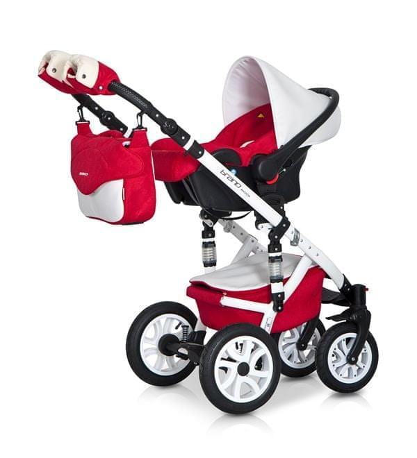 Коляска 3 в 1 Riko Bruno Ecco 20 красный