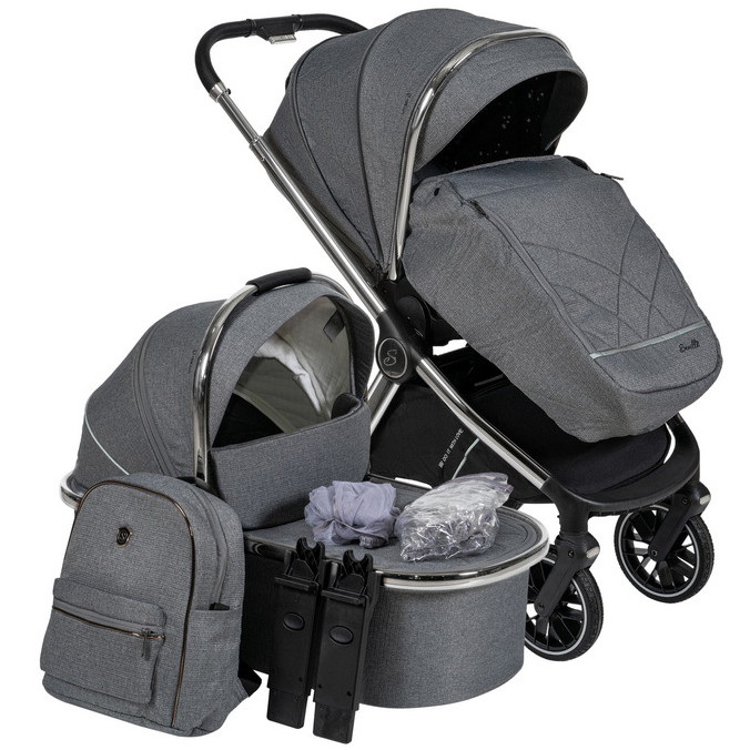 Детская коляска Sevillababy Tinum 2 в 1 Lt.Grey/светло-серый