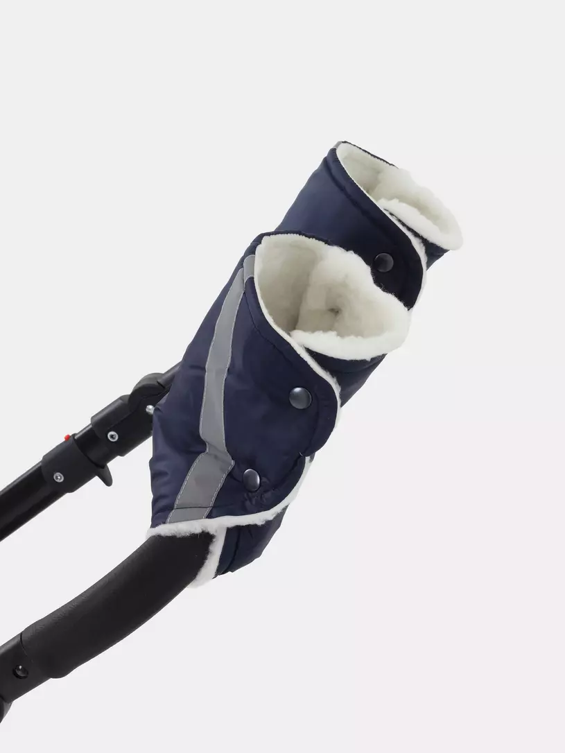 Муфта-варежки для рук на коляску Топотушки синий