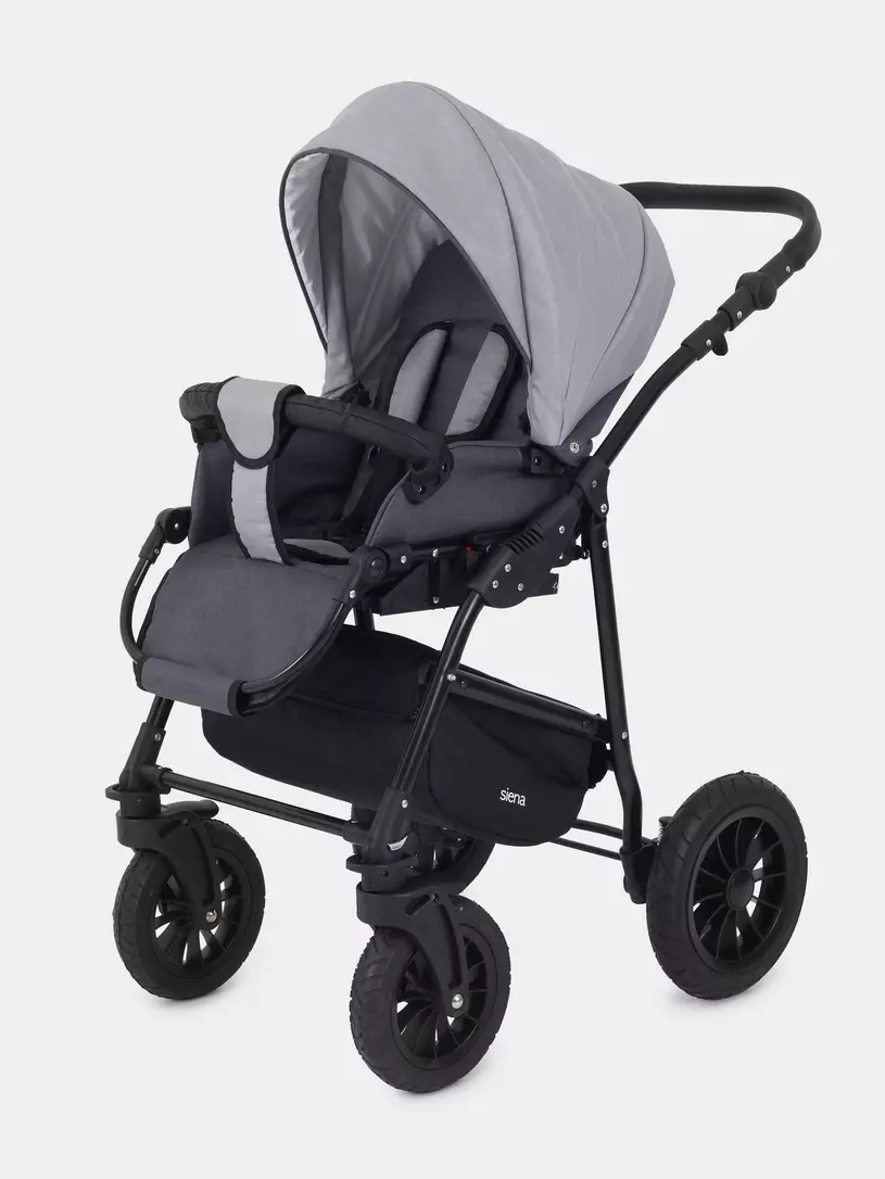 Коляска 3 в 1 Rant Siena 2024 02 темно-серый - светло-серый