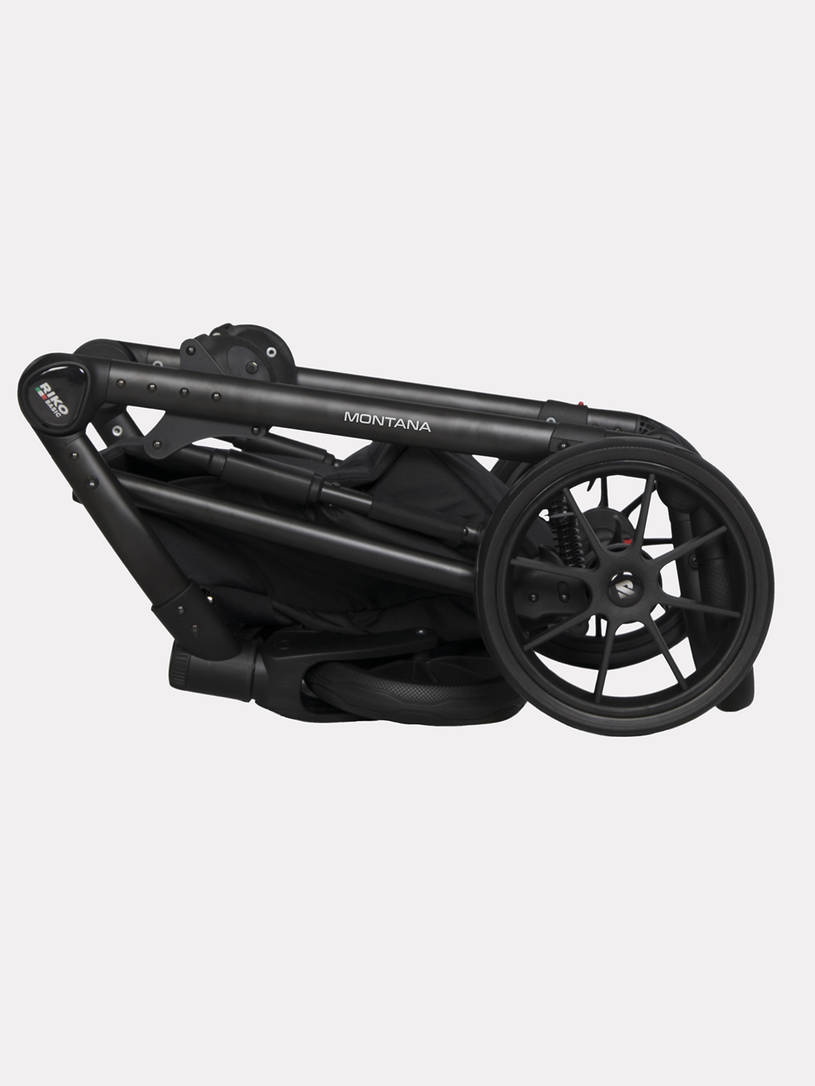 Коляска 2 в 1 Riko Basic Montana Ecco 12 Black черный