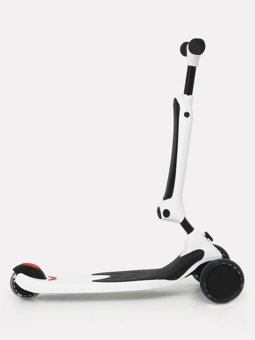 Беговел-самокат Rant Rider Plus со светящимися колесами белый