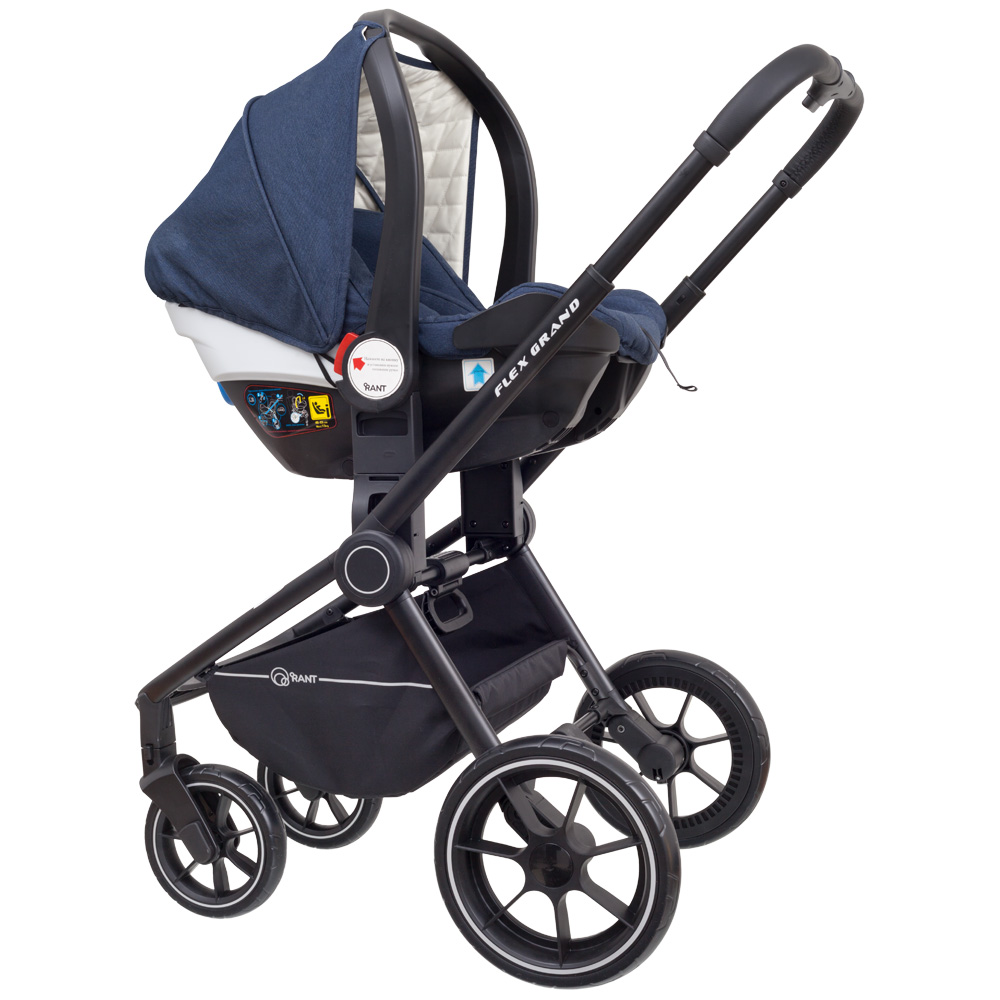 Коляска 3 в 1 Rant Flex Grand Jeans Blue синий
