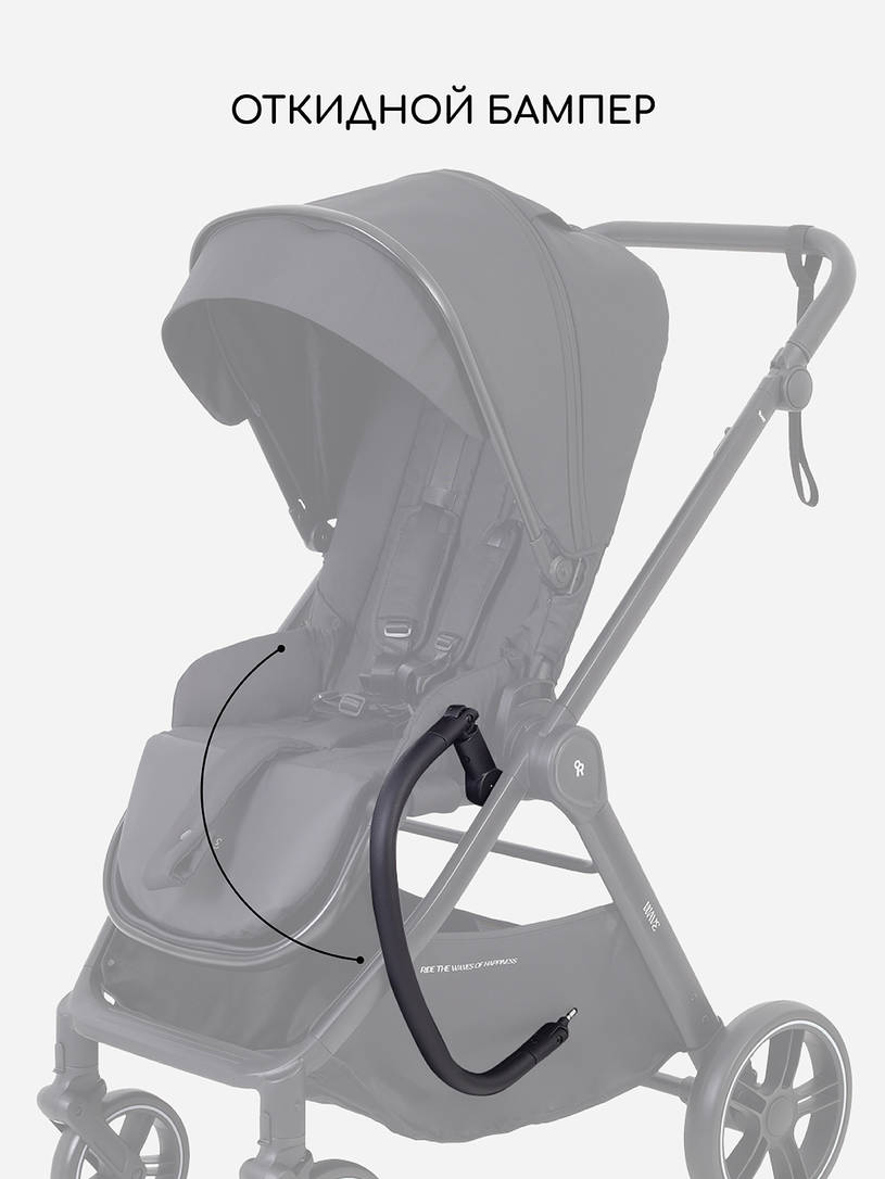 Коляска 2 в 1 Rant Basic Wave Black