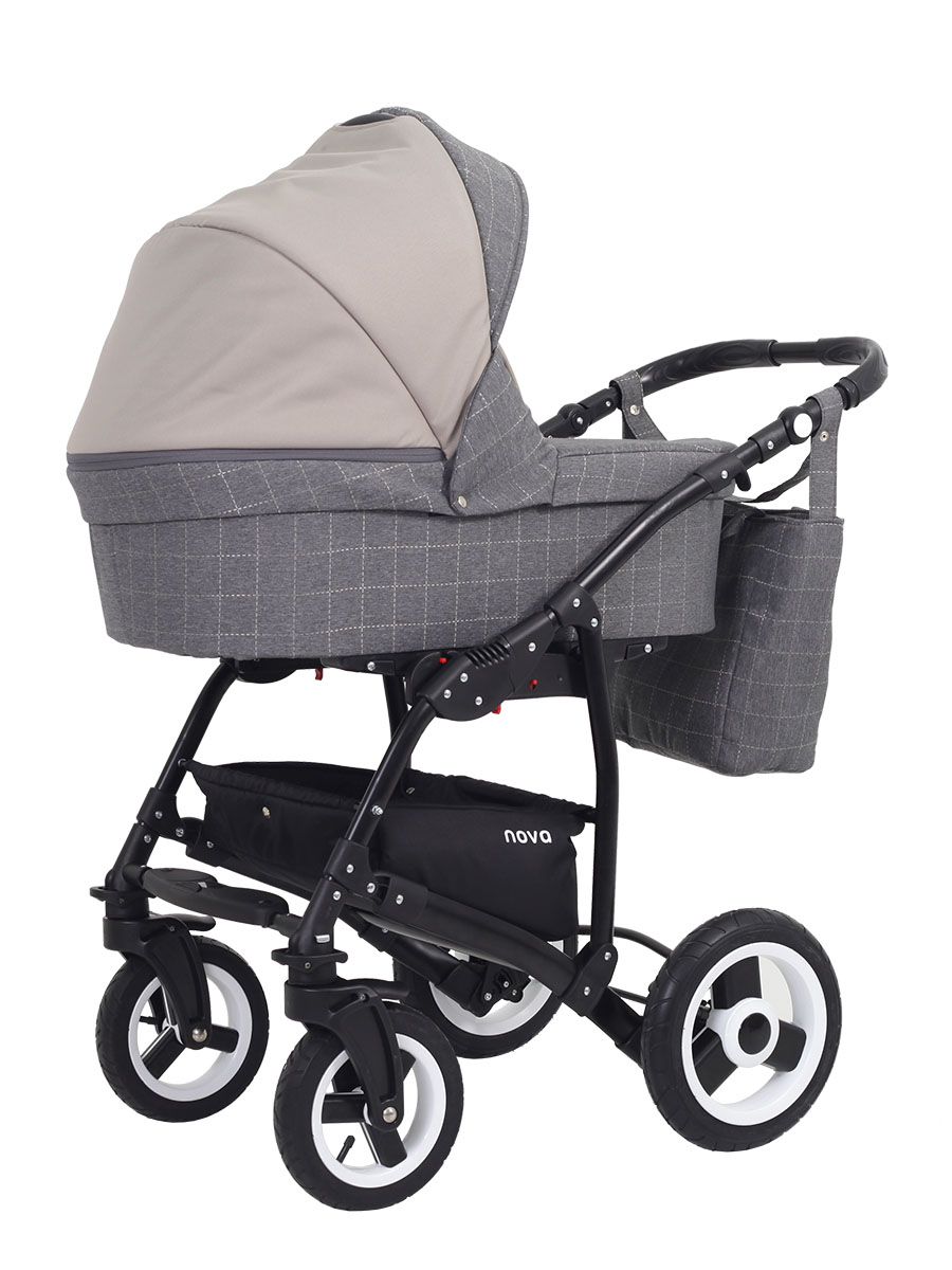 Коляска 2 в 1 Rant Nova 03 серый-бежевый