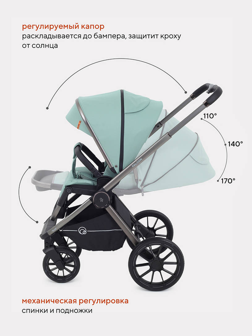 КОЛЯСКА 2 В 1 RANT FALCON GREEN