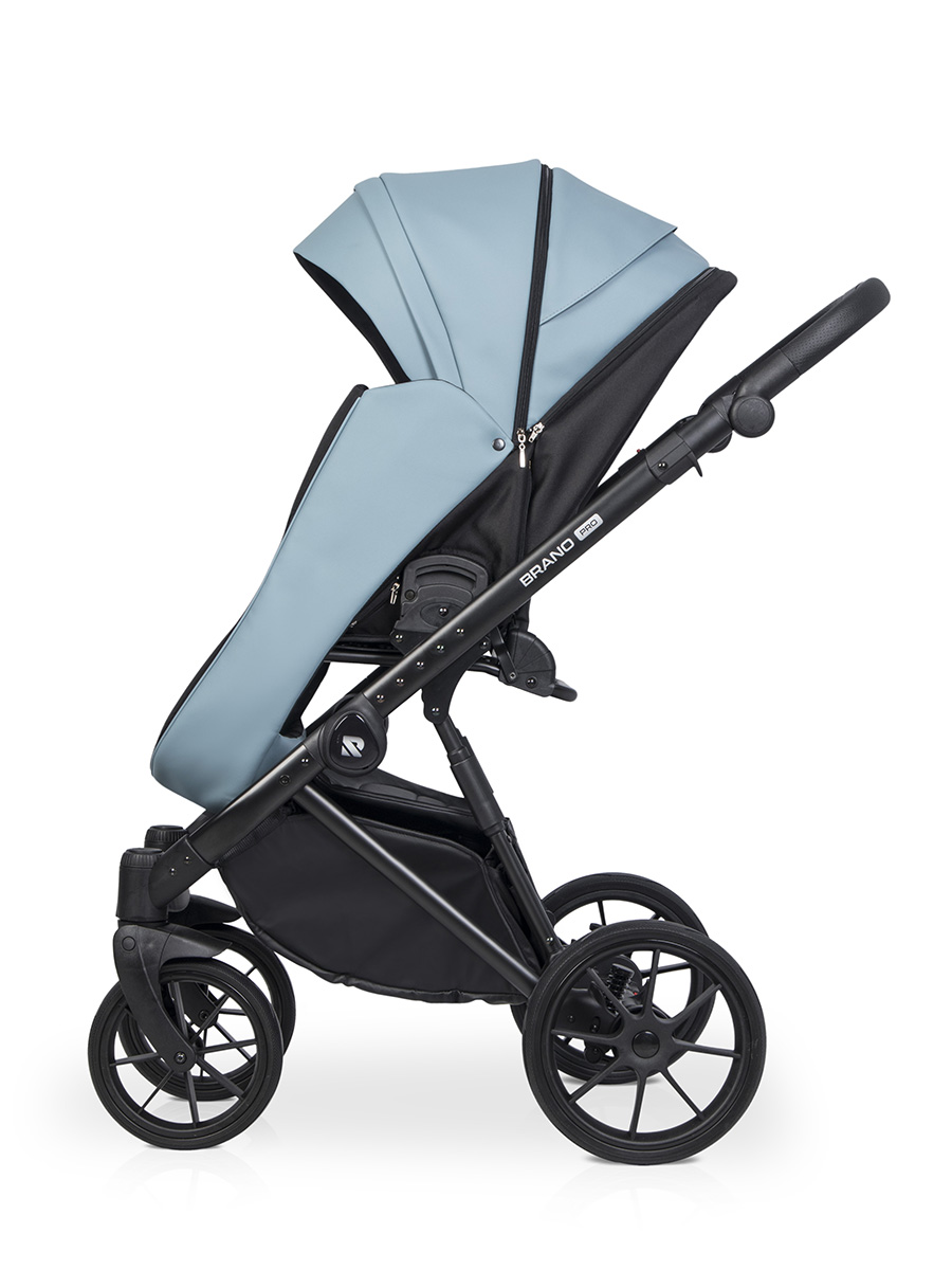 Коляска 3 в 1 Riko Brano Pro, 02 Сrystal blue