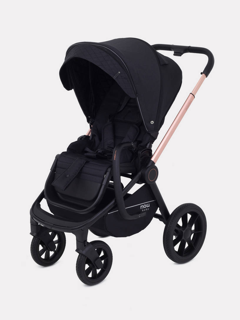 Коляска 3 в 1 Mowbaby Zoom Gold 2025 black