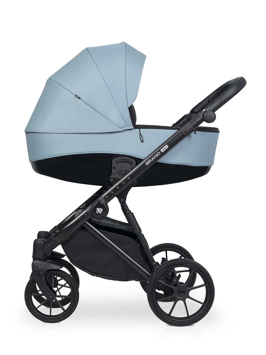 Коляска 3 в 1 Riko Brano Pro, 02 Сrystal blue