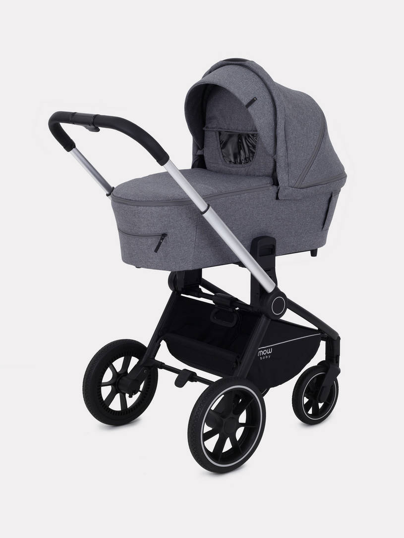Коляска 2 в 1 MOWBaby ZOOM PU RA086 Silver Grey