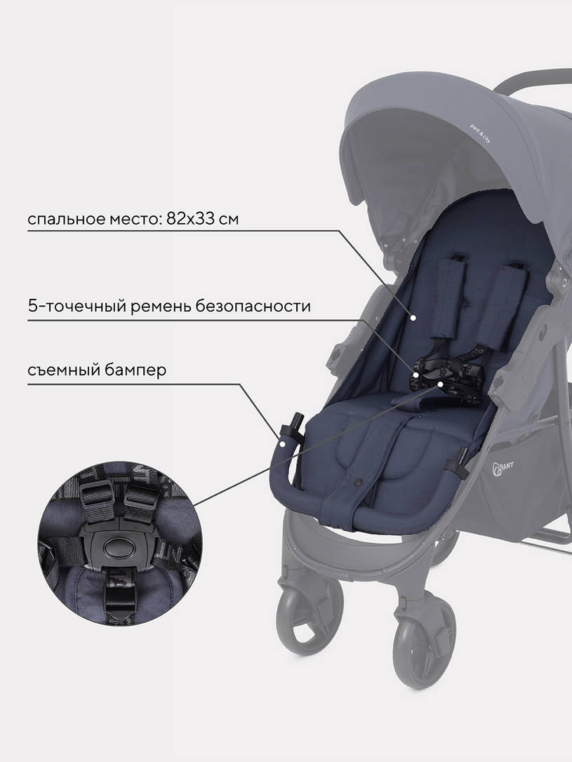 Коляска прогулочная Rant Basic Kira Graphite