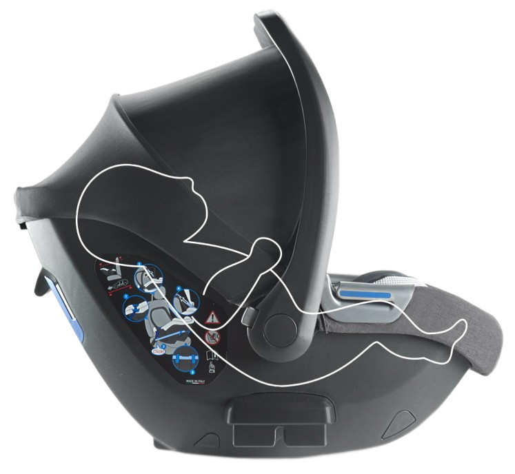 Автокресло Inglesina Darwin Infant Recline (0-13 кг), Satin Grey