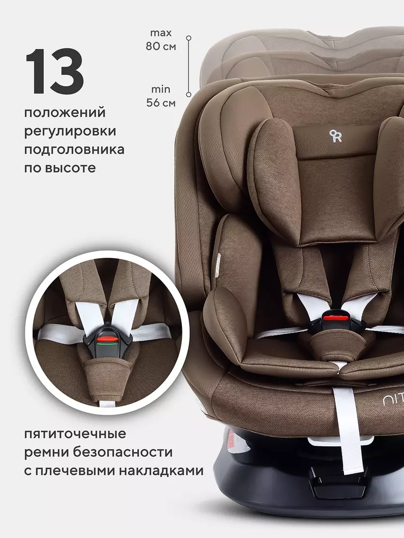 Автокресло Rant Nitro new isofix группа 0/1/2/3 (0-36 кг) Beige