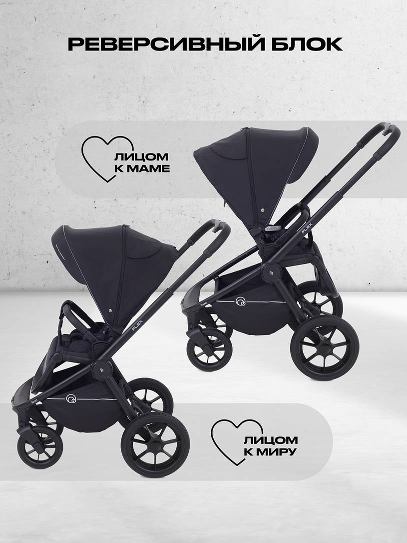 Коляска 3 в 1 Rant Flex 2025 RA077 Black