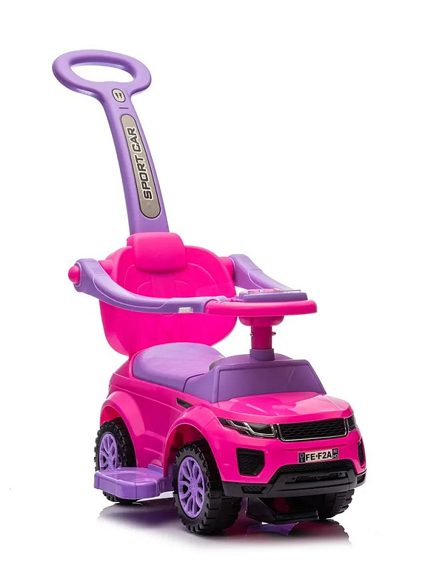 Каталка с ручкой Sevillababy Sport Car 3 в 1 614W розовый