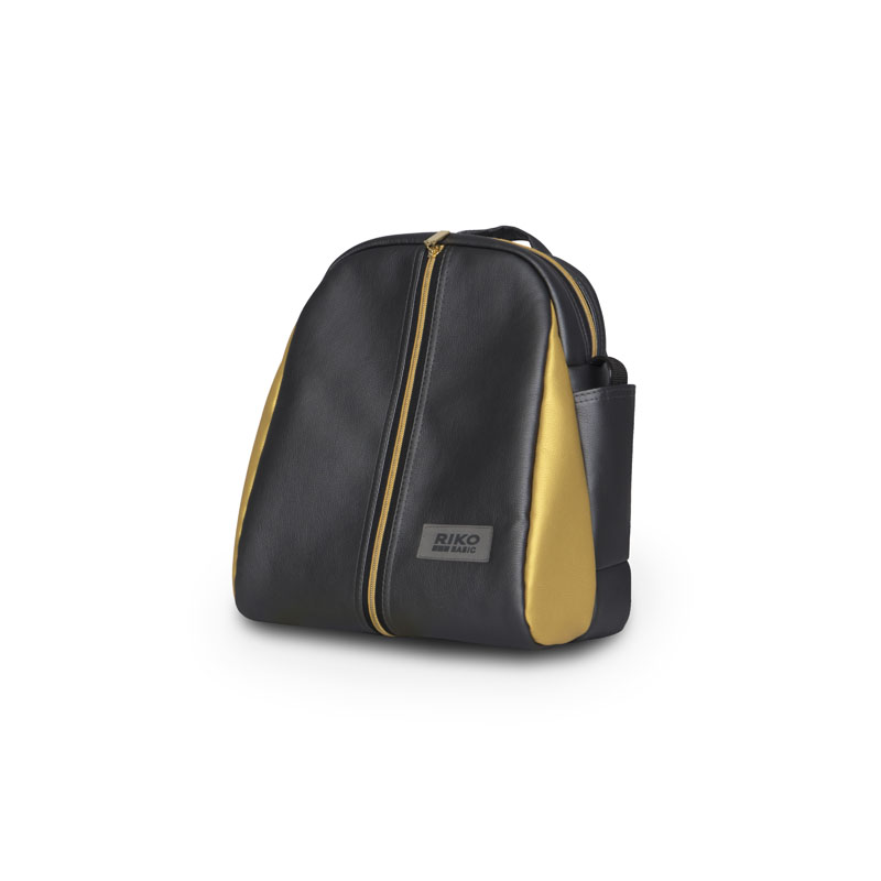 Коляска 2 в 1 Riko Basic Ozon Premium 34 чёрный-золотой