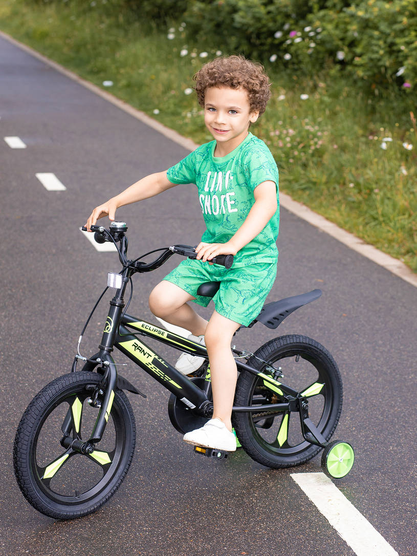 Велосипед 2-х колесный Rant Eclipse 16 черно-зеленый