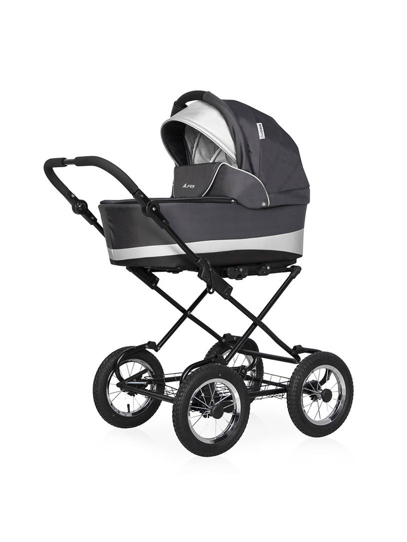 Коляска 2 в 1 Riko Basic Alfa Ecco Classic 01 серый