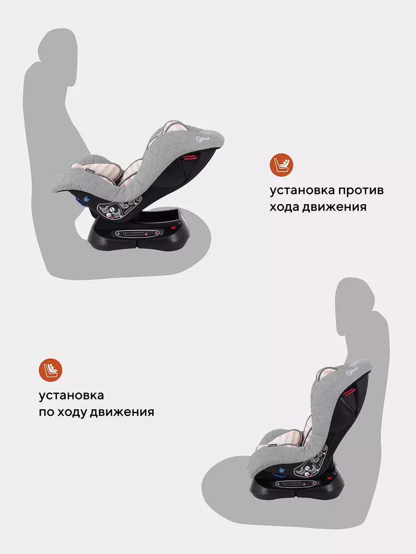 Автокресло Rant Star Story line группа 0-1 (0-18 кг), цвет: серо-розовый