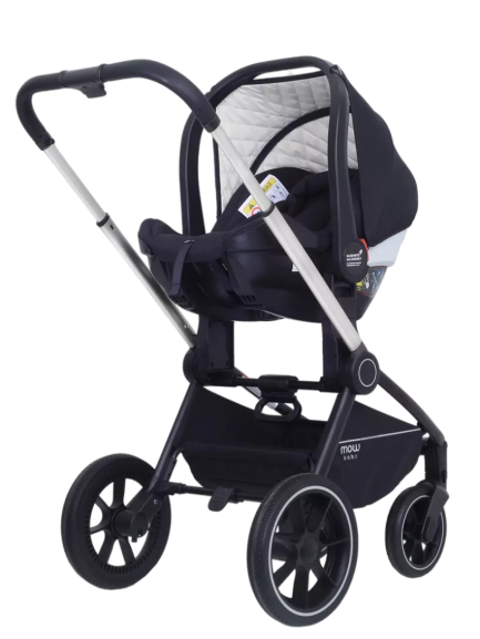 Коляска 3 в 1 MOWBaby ZOOM PU RA087 Silver Grey