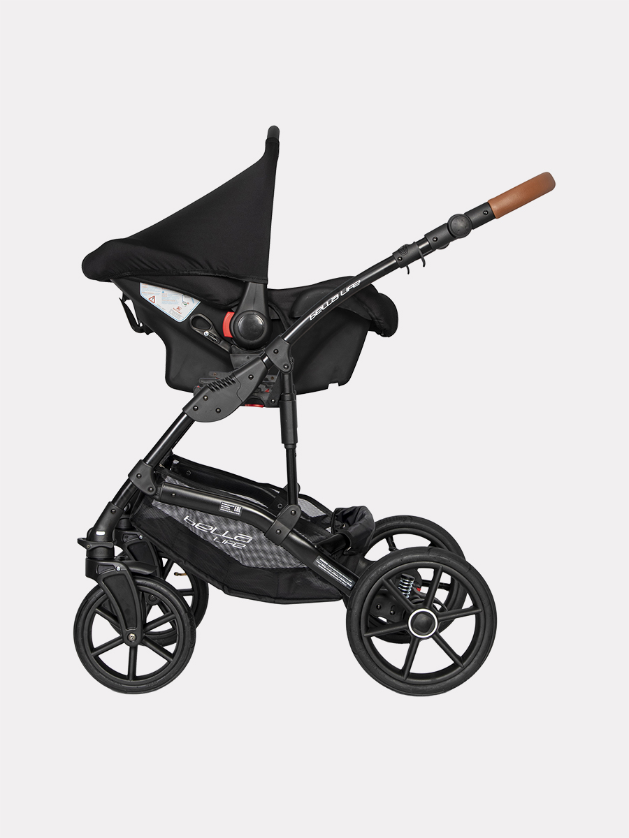 Коляска 3 в 1 Riko Basic Bella Life 06 Anthracite, графит