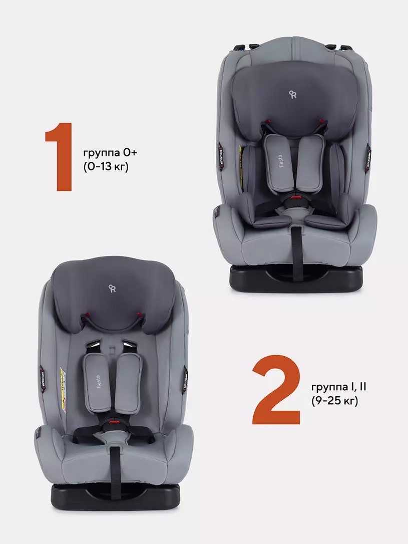 Автокресло Rant Basic Fiesta 0/1/2 (0-25 кг) Grey
