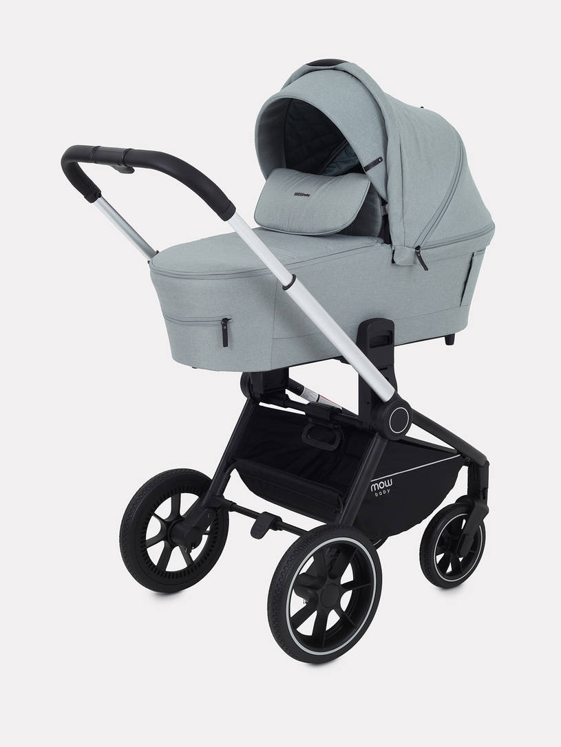 Коляска 2 в 1 Mowbaby Zoom PU silver green tea