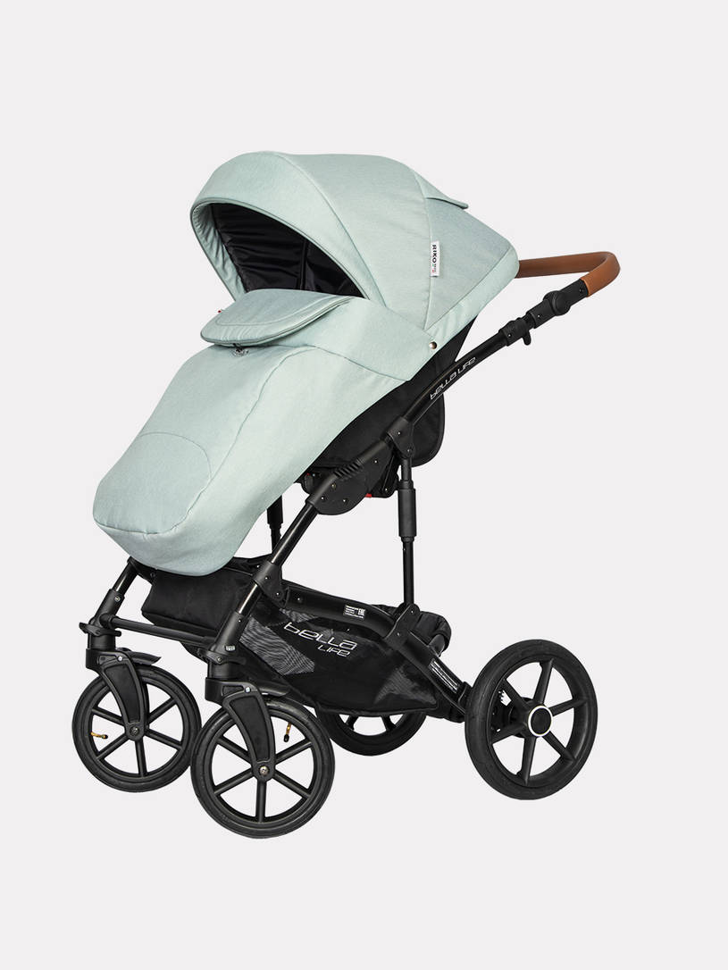 Коляска 2 в 1 Riko Basic Bella Life 02 Basil мятный