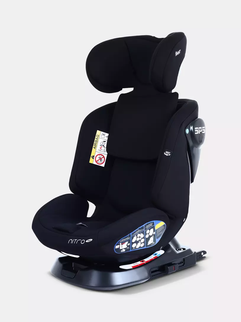 Автокресло Rant Nitro new isofix группа 0/1/2/3 (0-36 кг) Black