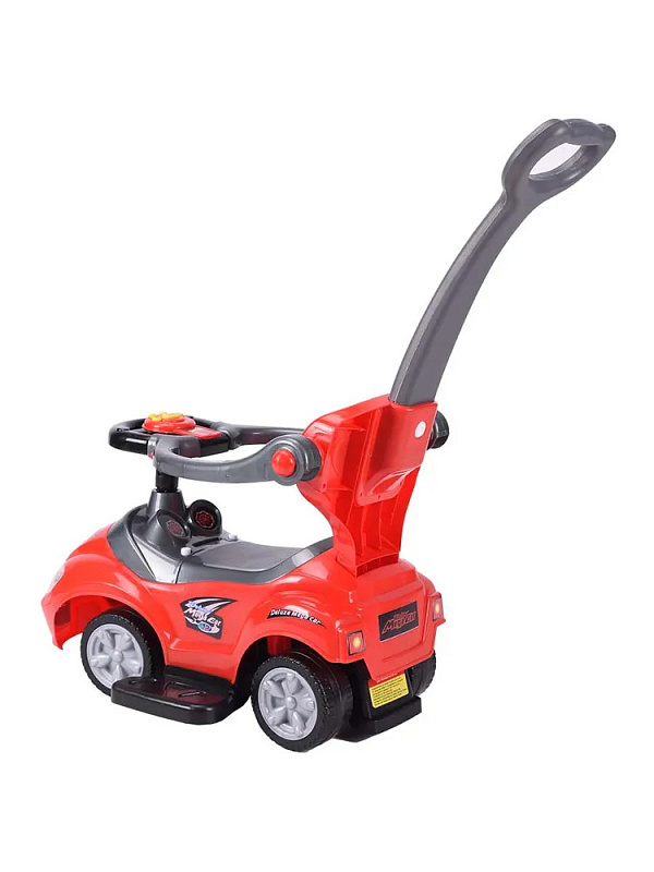 Детская каталка Sevillababy Mega Car 3 в 1 с ручкой BC202 red/красный