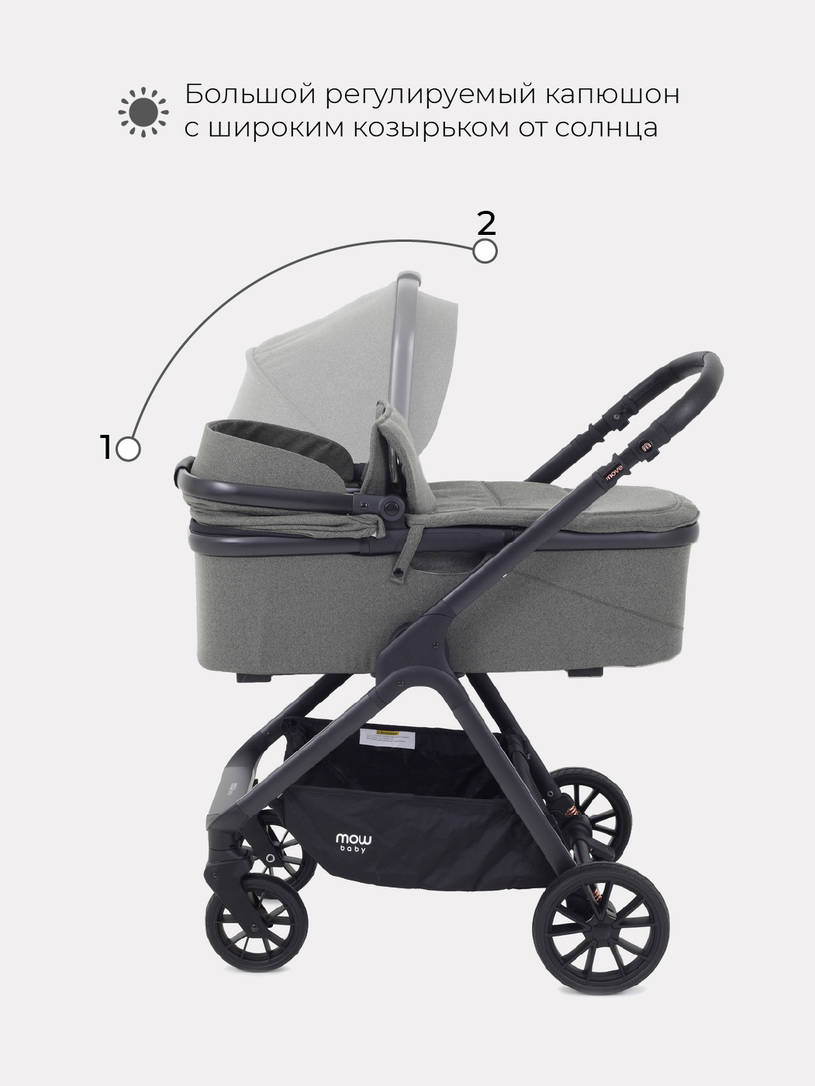 Коляска 2 в 1 Mowbaby Move с сумкой Green