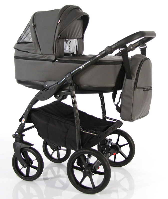 Детская коляска Sevillababy Uno 2 в 1 т.серый экокожа