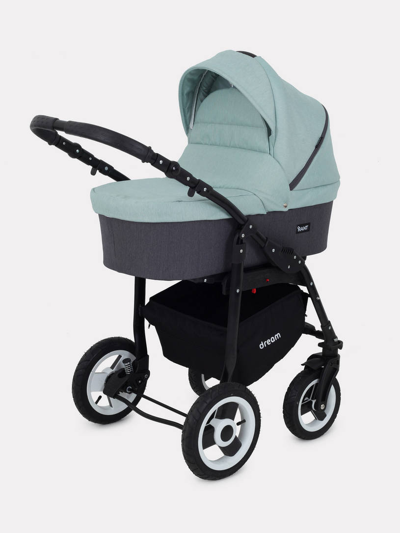 Коляска 2 в 1 Rant Dream 04 серый-мятный