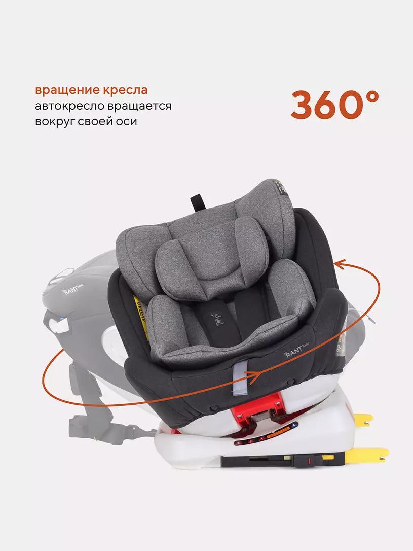 Автокресло Rant Basic Twist 0/1/2/3 (0-36 кг) Grey
