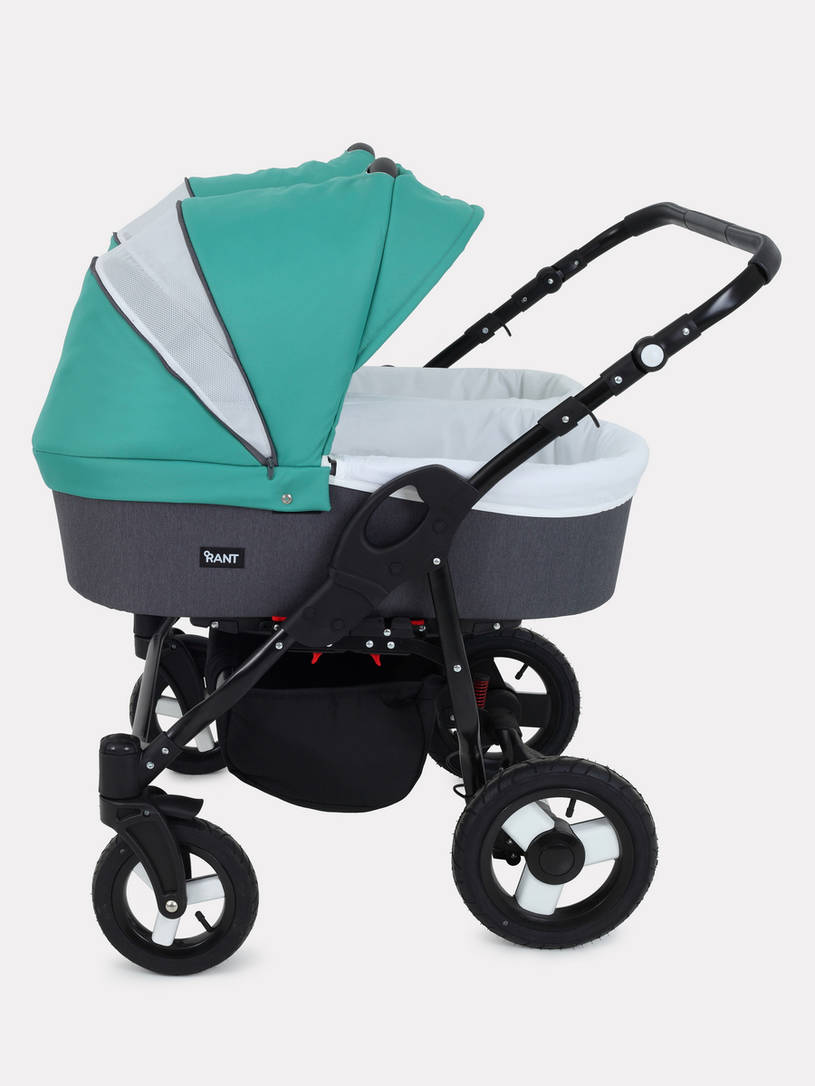 Коляска для двойни 2 в 1 Rant Dream Duo 08 серый-темно-зеленый