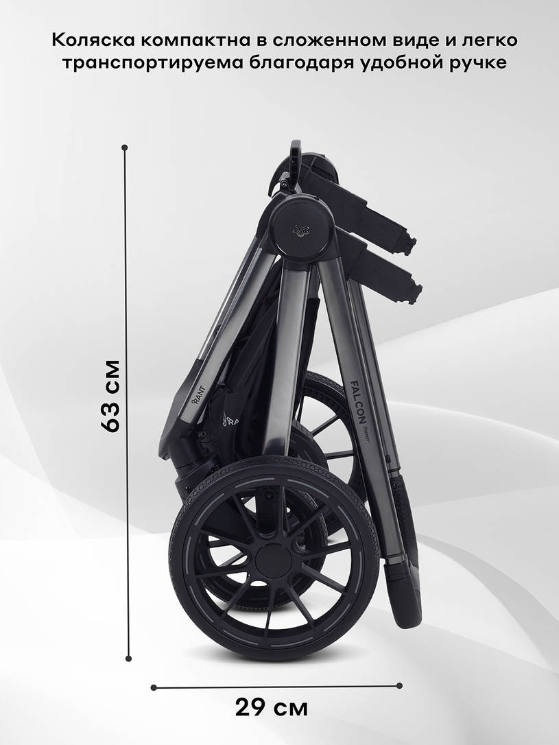Коляска 2 в 1 Rant Falcon Therm Black