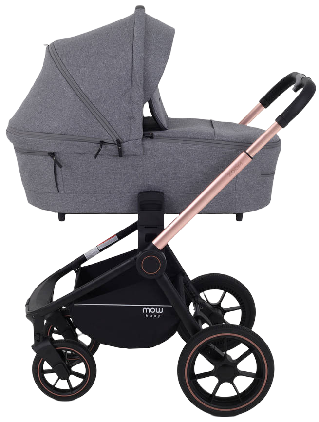 Коляска 2 в 1 MOWBaby ZOOM PU RA086 Gold Grey