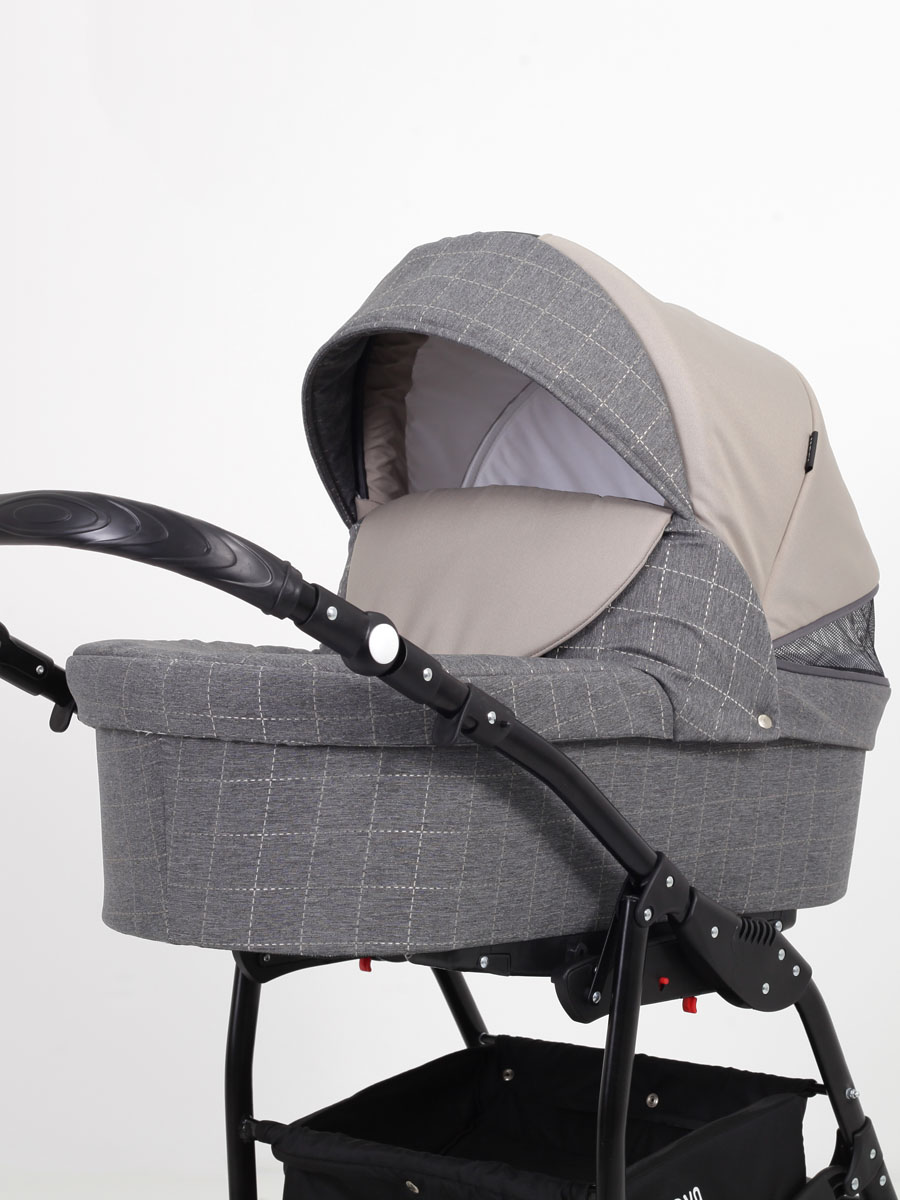 Коляска 3 в 1 Rant Nova 03 серый-бежевый