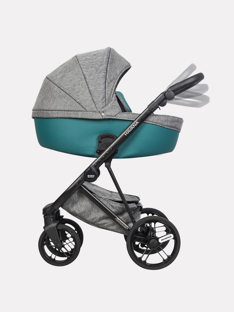 Коляска 2 в 1 Riko Basic Havana 02 серо-зеленый
