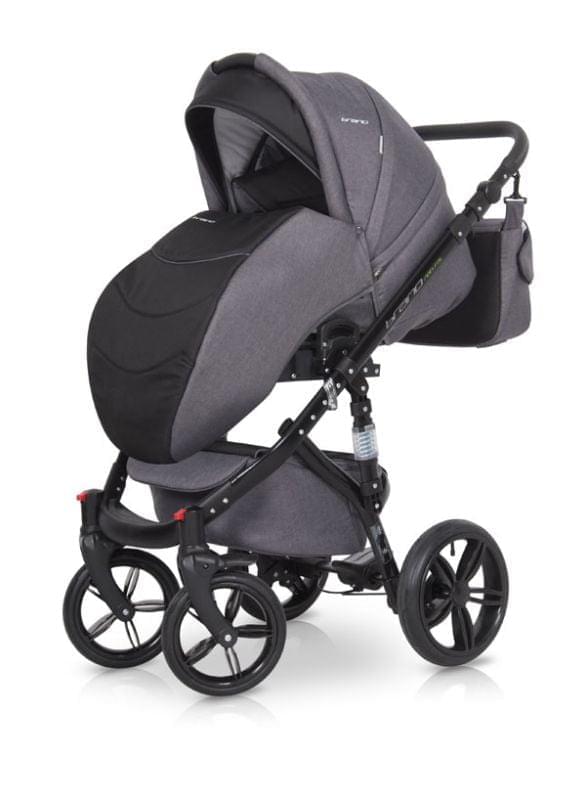 Коляска 3 в 1 Riko Bruno Natural 07 черный